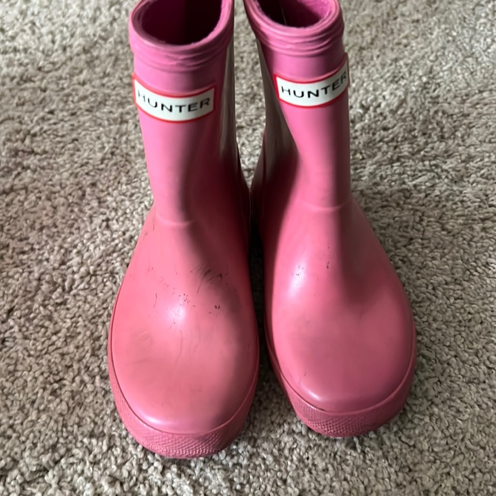 Pink Hunter boots toddler 8